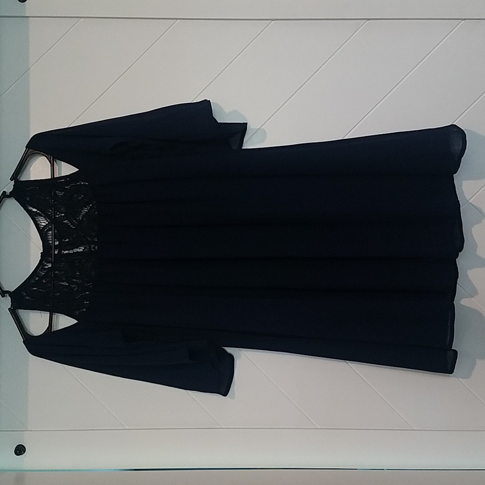 Navy Blue cold shoulder mini dress